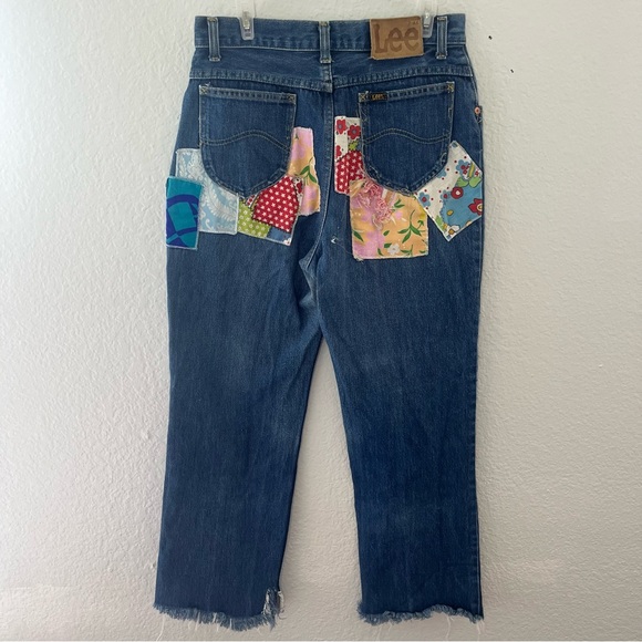 Lee Vintage Patchwork High Rise Crop Jeans - Picture 7 of 16